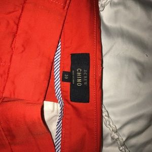 Orange J.Crew Chino Shorts