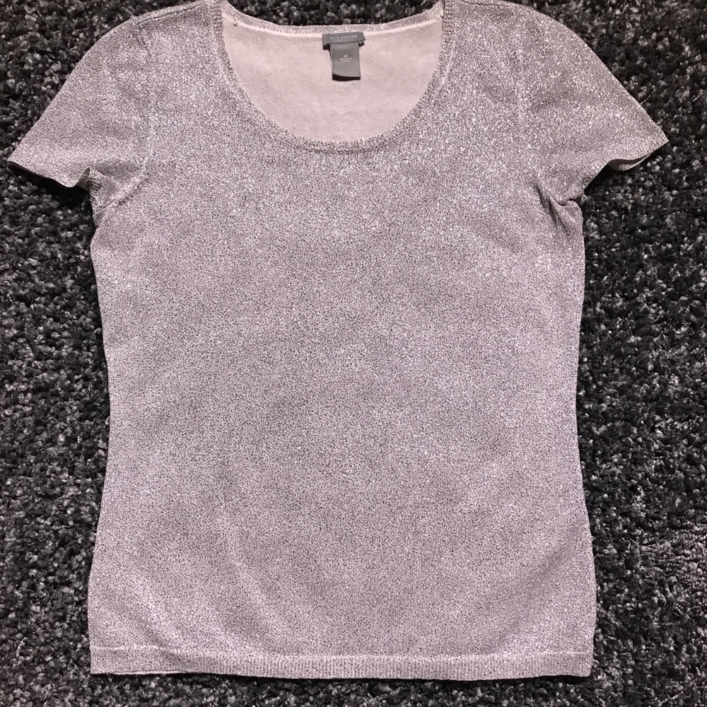 Ann Taylor Silver Shirt Size M.