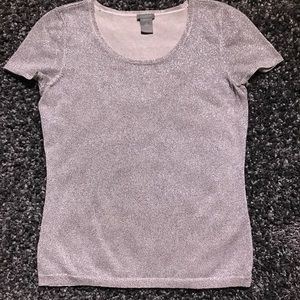 Ann Taylor Silver Shirt Size M.