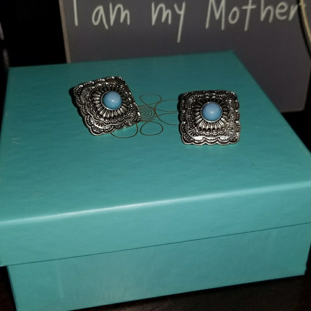 Turquoise post earrings