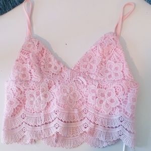 Pink crochet crop top Pink crochet crop top