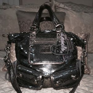 Coach Metallic Poppy Collection Shoulder Bag Coach Metallic Poppy Collection Shoulder Bag