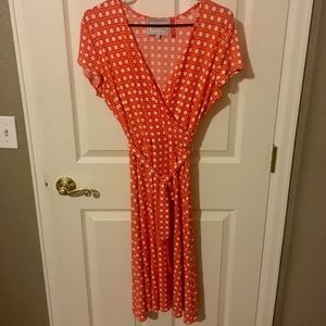 SALE
Cap Sleeve Perfect Wrap Dress in Compass Rose