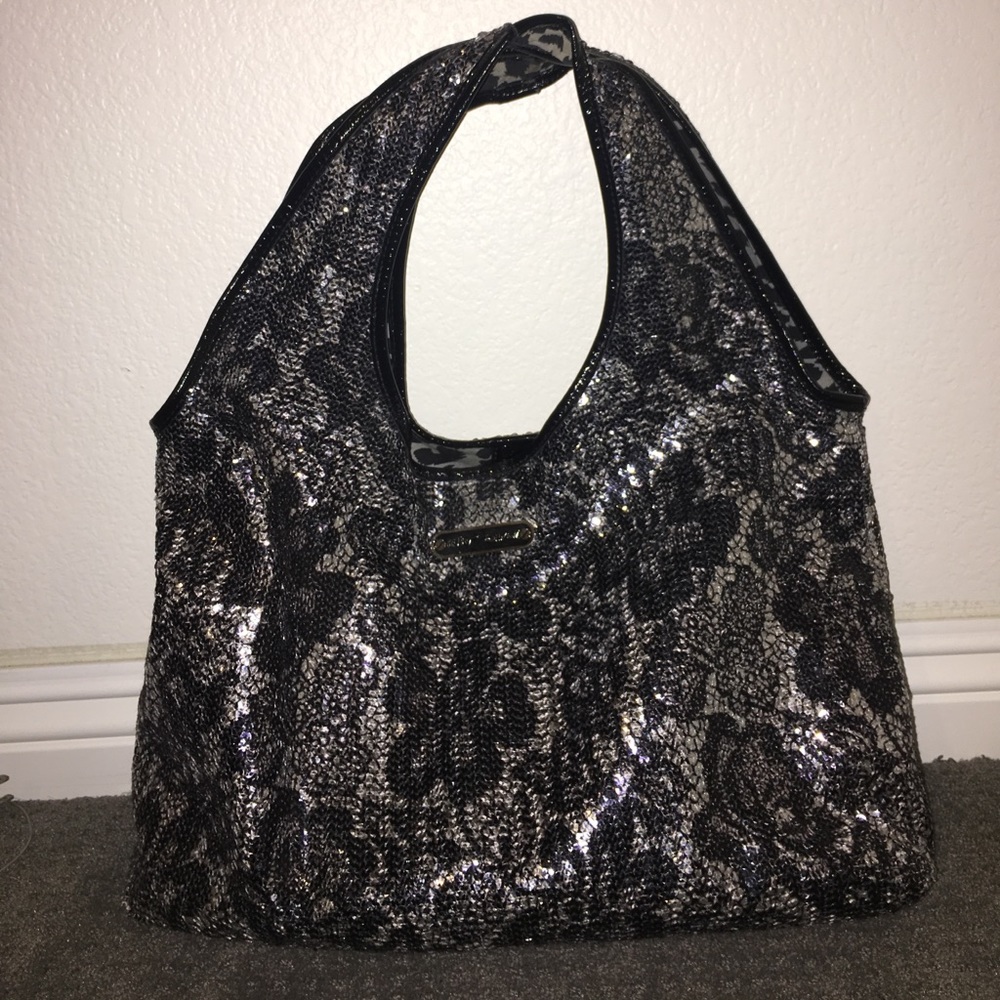 Floral/Cheetah print sparkly purse