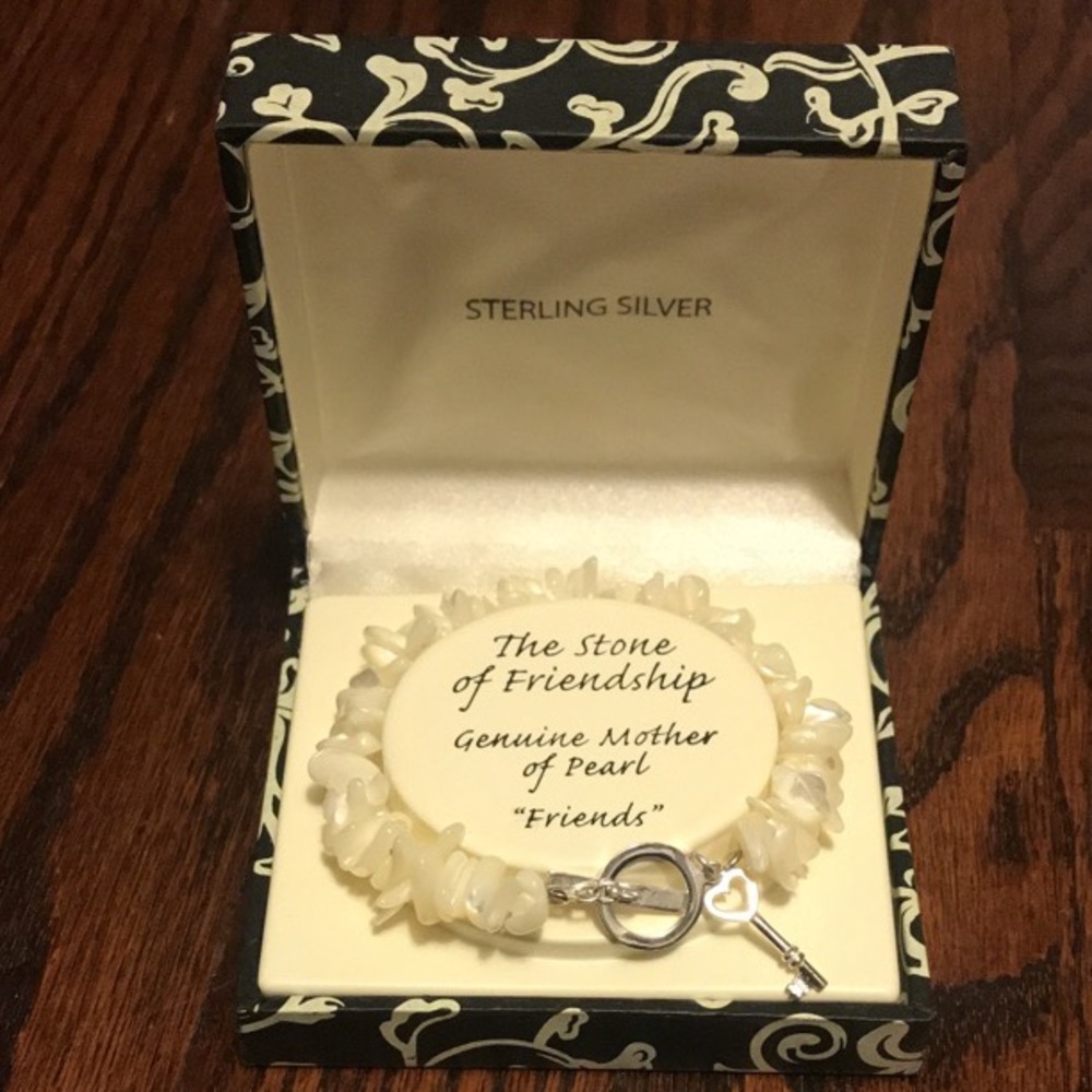 Genuine Mother of Pearl bracelet.