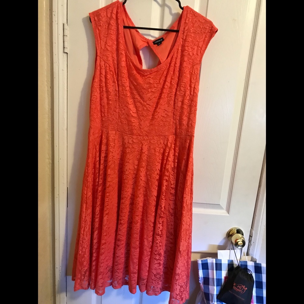 Coral Lace Torrid Dress