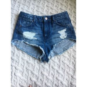 High waisted booty shorts