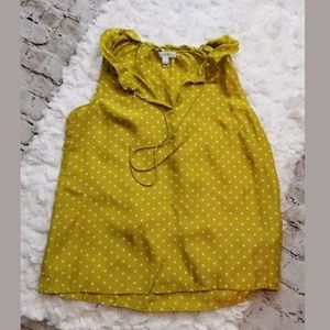 J. Crew $110 lime polka dot ruffle top sz 0 J. Crew $110 lime polka dot ruffle top sz 0