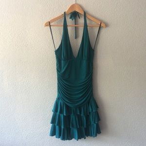Bebe teal halter dress size Medium Bebe teal halter dress size Medium