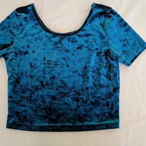 Velvet crop top. Velvet crop top.