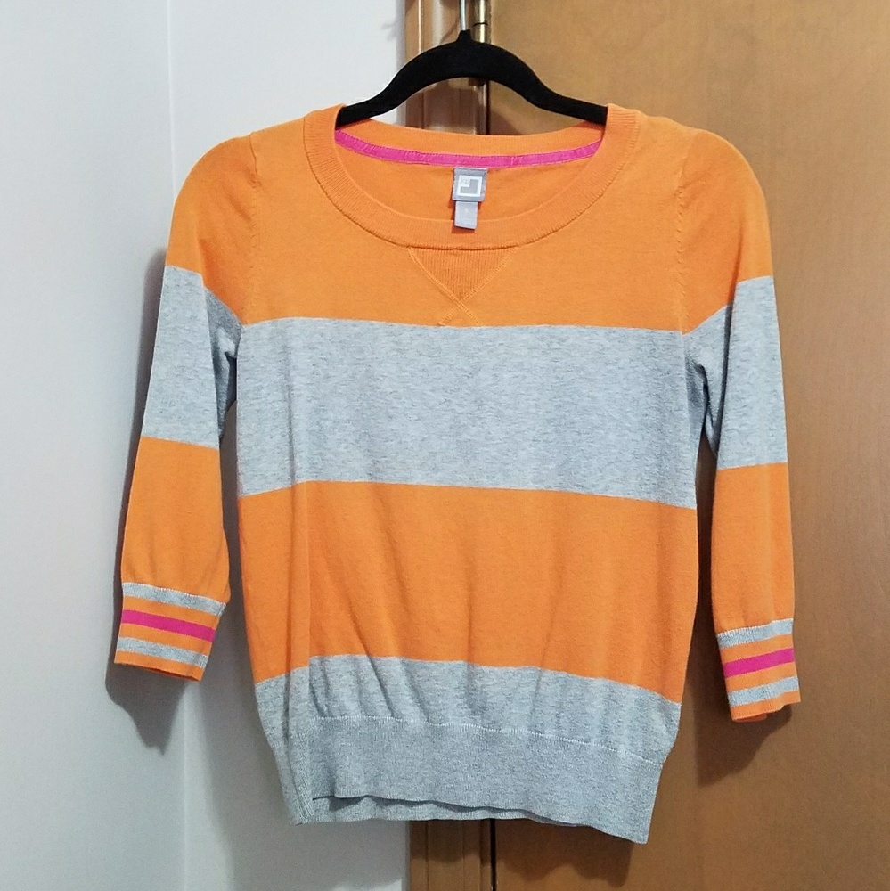 Orange & gray sweatshirt - perfect for fall!