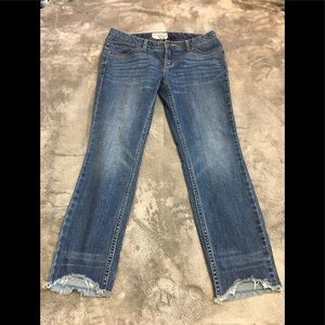 ✌️ Free People raw step hem ankle cropped jeans