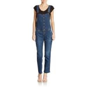 Free People Button Front Overalls!