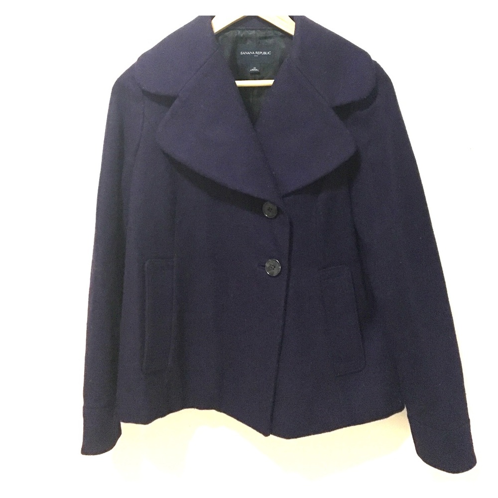 Banana Republic Wool Coat - Purple