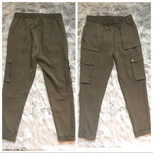 ▪️H&M Olive Satin Joggers▪️