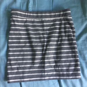 Small grey and white striped skirt