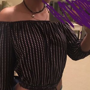 over the shoulder, long sleeved
