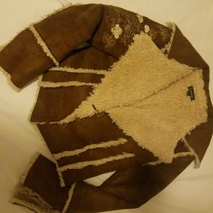 Bebe vegan sheepskin jacket sz S