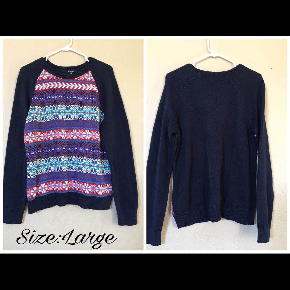 Chaps Sweater Knitted Lightweight Crew Neck NWOT