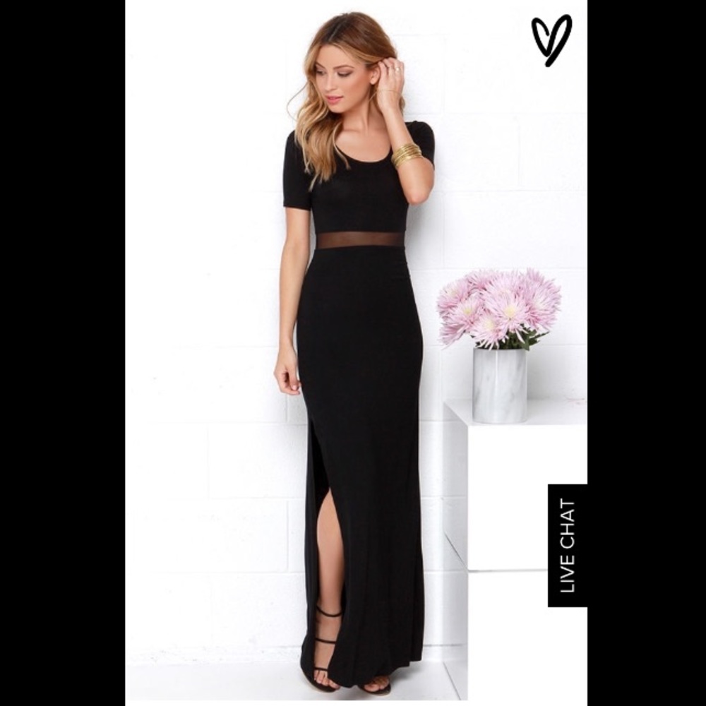 Lulu's Black Maxi Dress