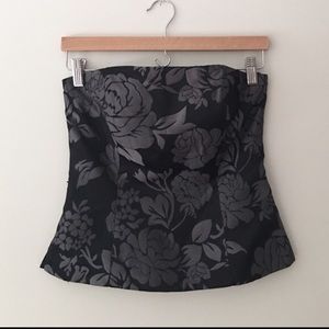 White House Black Market floral bustier top