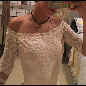 over the shoulder, lace, body suit
