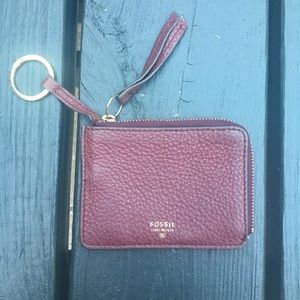 Fossil Maroon Leather Sydney Coin Purse Fossil Maroon Leather Sydney Coin Purse