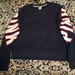 Pink campus crew neck sweatshirt