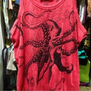 😍BOGO😍 Octopus Print Red Tank Top
