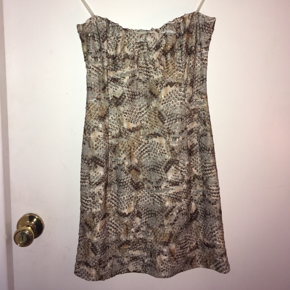Strapless mini dress