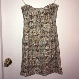 Strapless mini dress