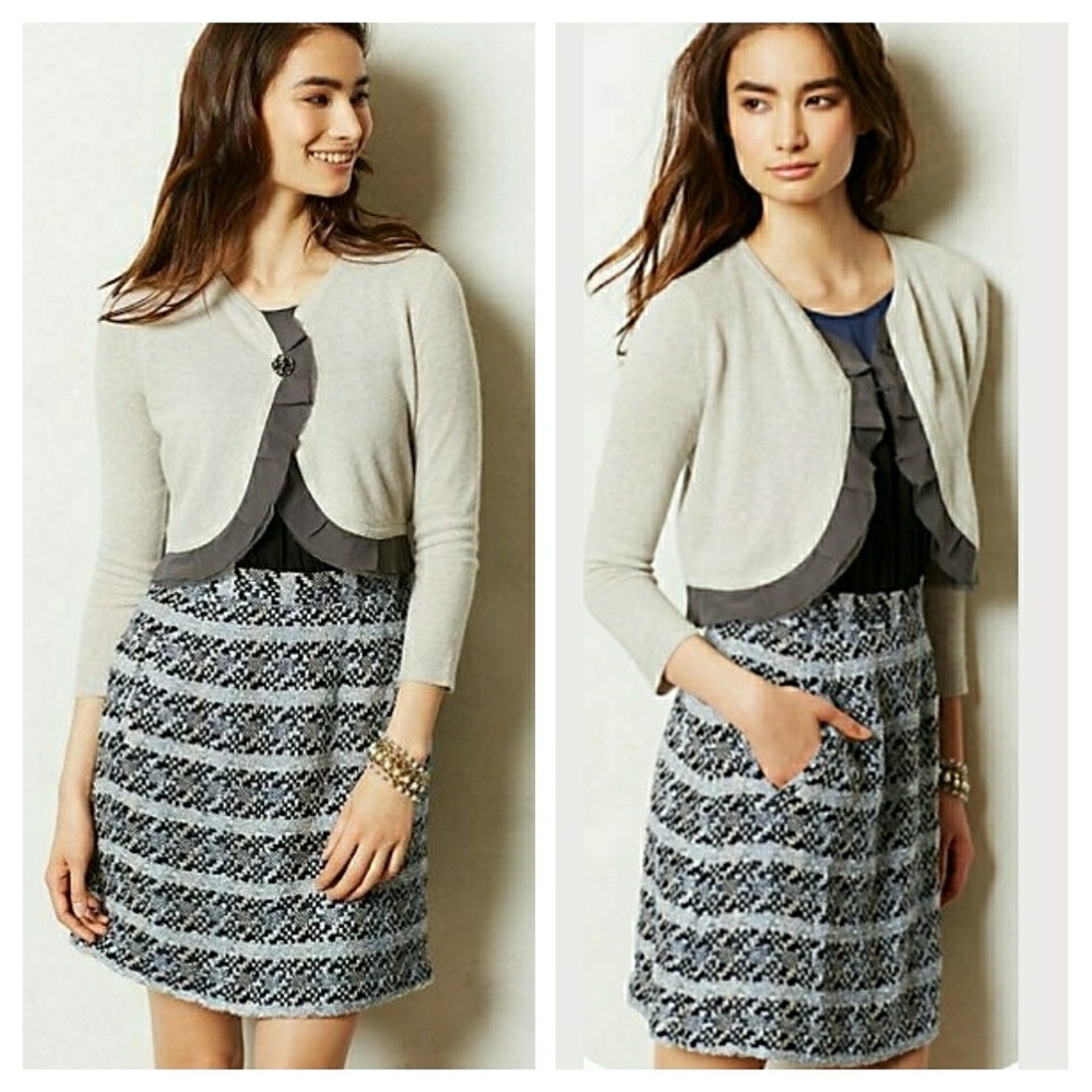Antho Guinevere Luella Cropped Open Cardi