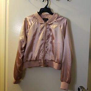 Metallic rose gold jacket