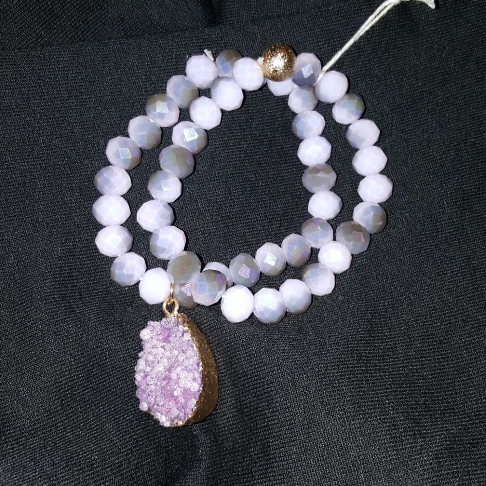 Druzy stone bracelet