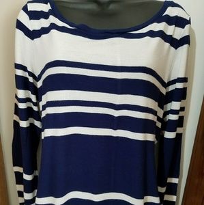 Blue and White Long Sleeve Tee Blue and White Long Sleeve Tee