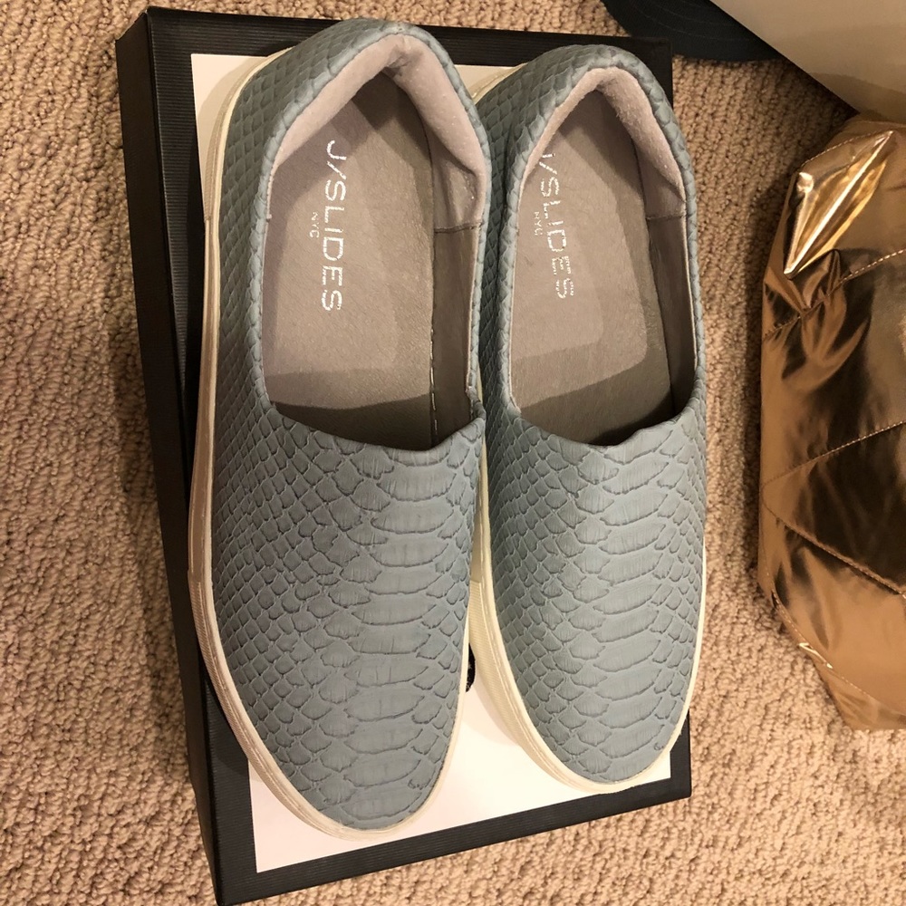 Jslides snakeskin sneakers