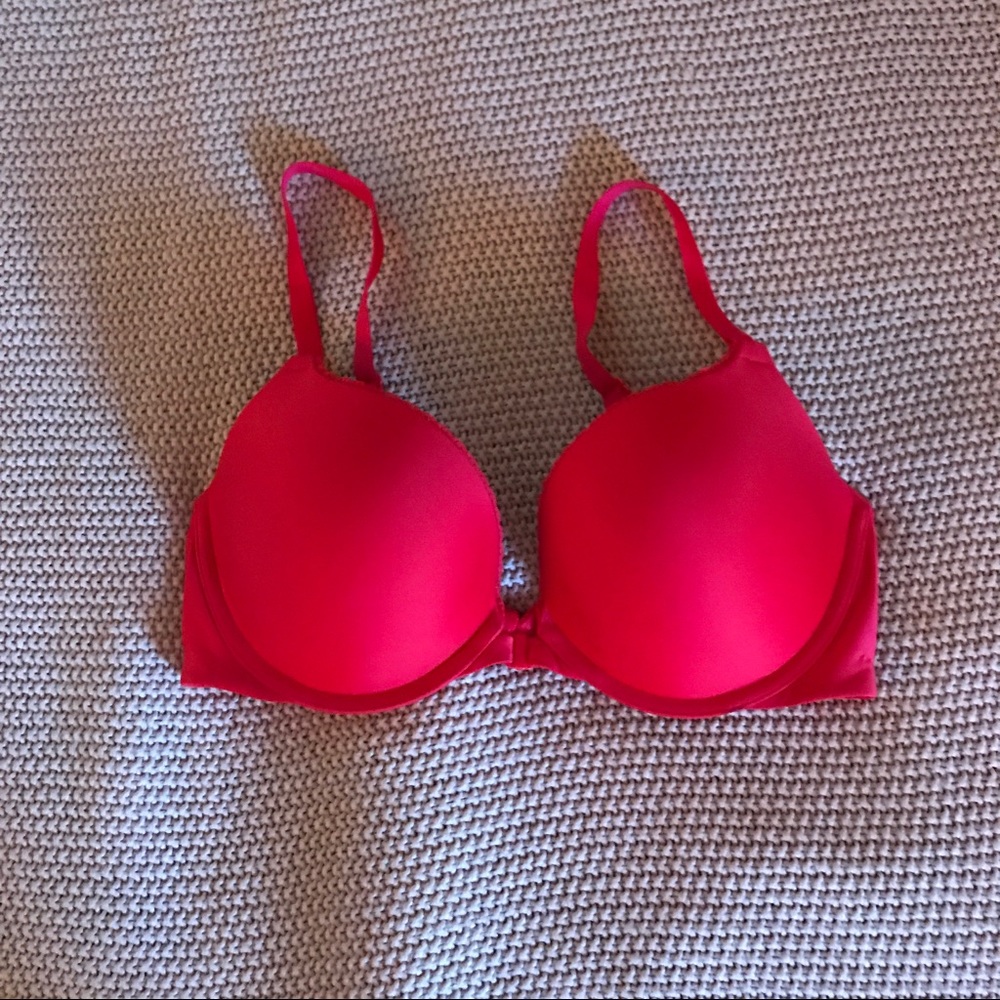 Red Satin Victoria's Secret Bra