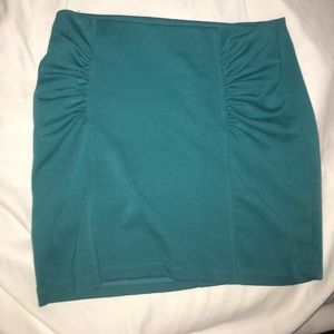 Teal mini skirt