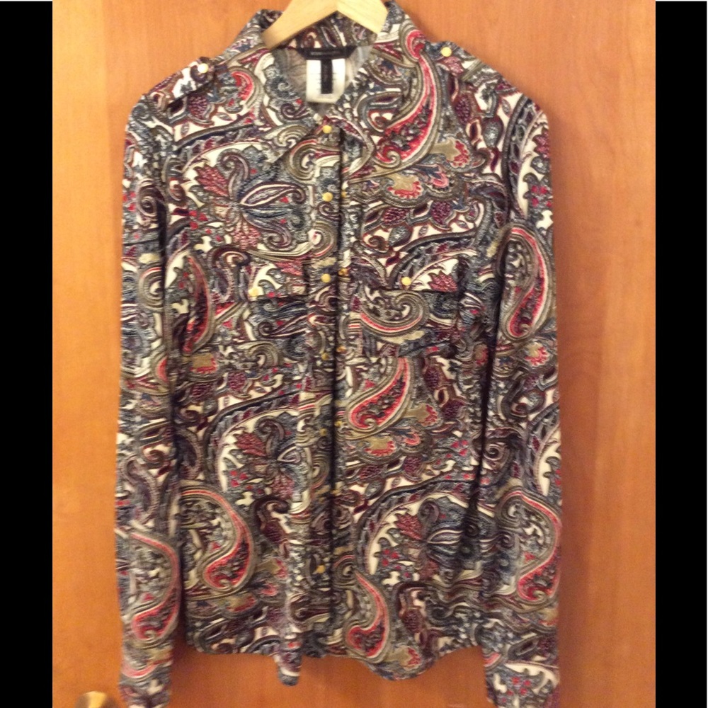 BCBG paisley shirt