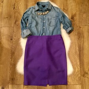 J. Crew No.2 Pencil Skirt•Purple•6 J. Crew No.2 Pencil Skirt•Purple•6