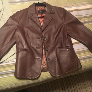 Colebrook Brown leather  jacket.