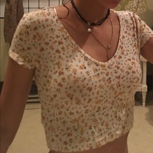 yellow,flower, croptop