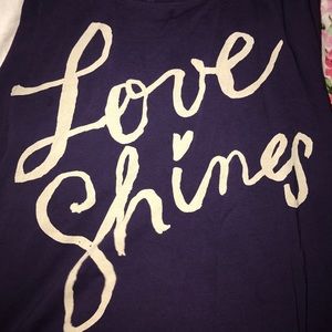 Love shines racerback tank Love shines racerback tank