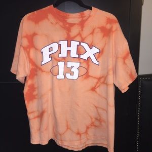 Phoenix sun acid wash tie-dye Steve Nash T-shirt Phoenix sun acid wash tie-dye Steve Nash T-shirt