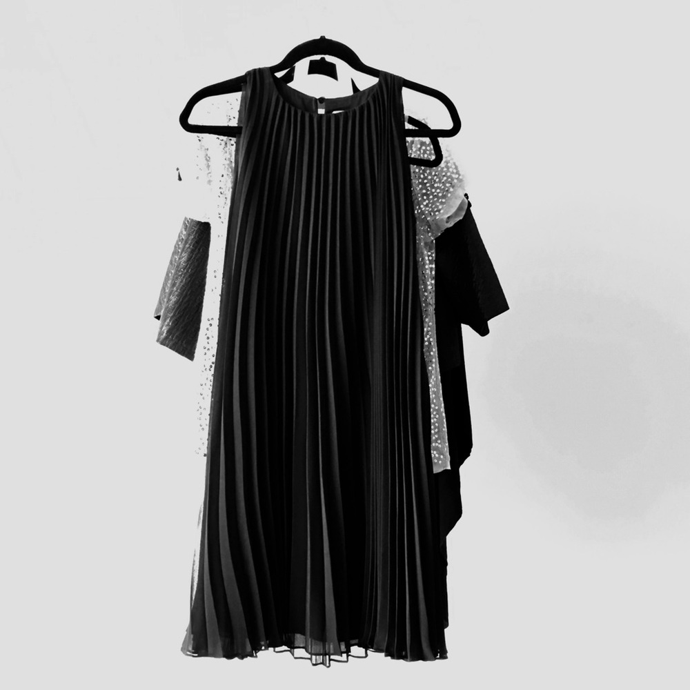 EUC Halston black dress.