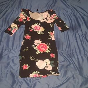 Black and flowered dress