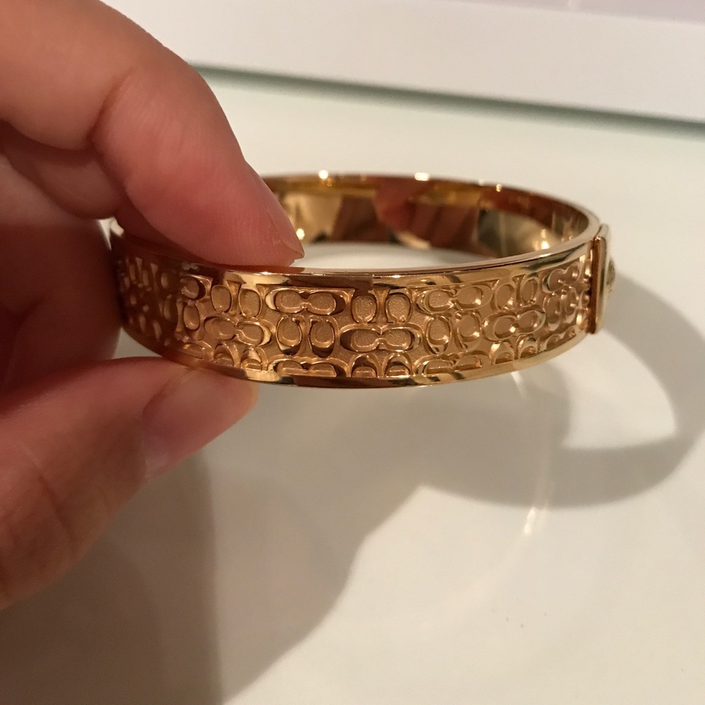 Coach Gold Monogram Bangle