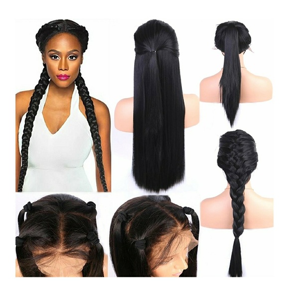 Black Straight Beauty LaceFront Wig 24-26 inches!! main image 4