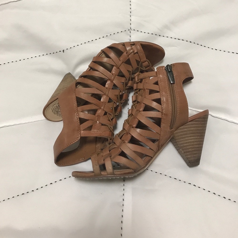Leather brown Vince Camuto's!