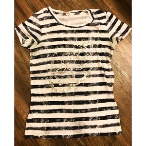 J. Crew Short Sleeve Striped Anchor Shirt